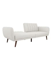 Novogratz White Brittany Linen Sofa Bed - Image 4 of 4