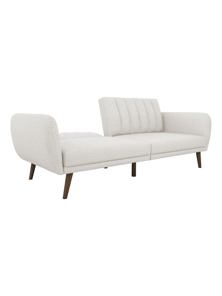 Novogratz White Brittany Linen Sofa Bed - Image 4 of 4