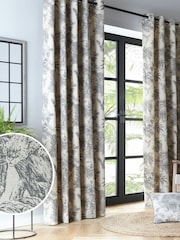 Fusion Grey Saranda Eyelet Curtains - Image 1 of 4