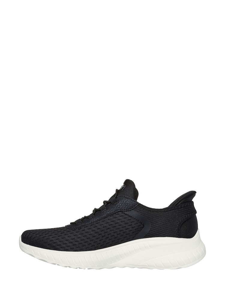 Skechers Black White Standard Fit Slip-Ins: BOBS Sport Squad Chaos Trainers - Image 5 of 8