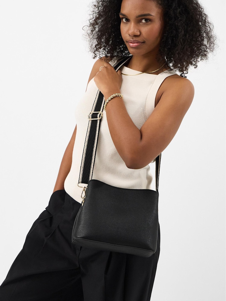 Accessorize Black Webbing Strap Crossbody Bag - Image 3 of 3 Accessorize Black Webbing Strap Crossbody Bag - Image 3 of 3