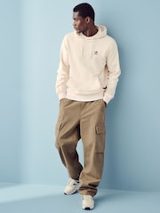 adidas originals White 100% Cotton Trefoil Essentials Hoodie - Image 2 of 6