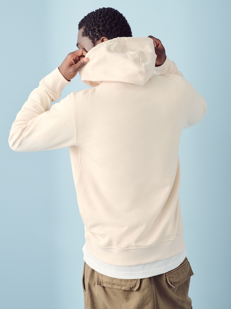 adidas originals White 100% Cotton Trefoil Essentials Hoodie - Image 3 of 6