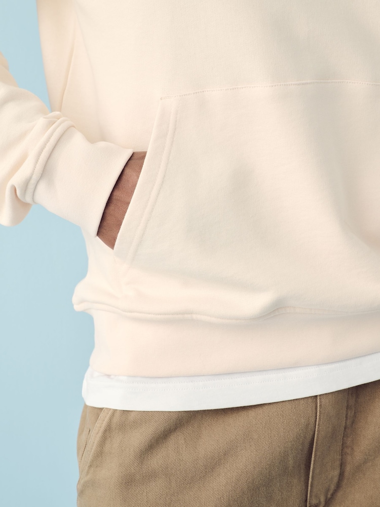 adidas originals White 100% Cotton Trefoil Essentials Hoodie - Image 5 of 6