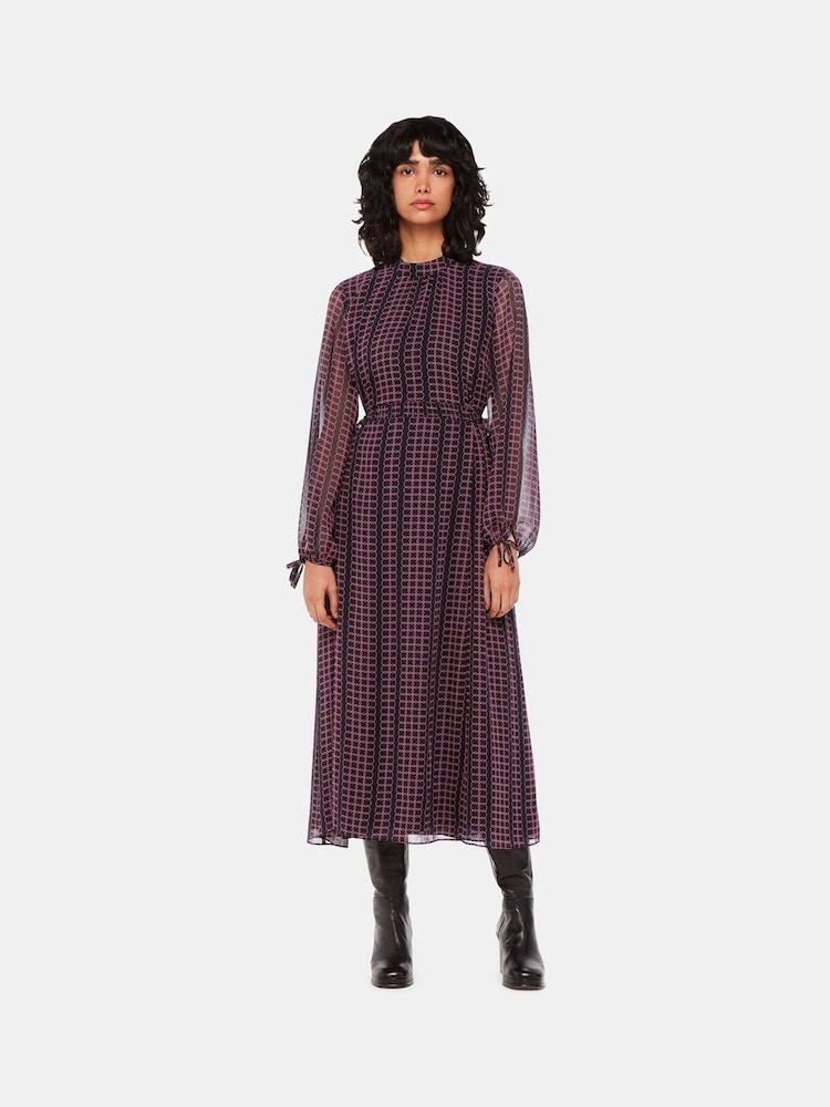 Whistles Circle Link Ivy Black Dress - Image 1 of 5