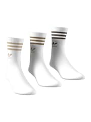 adidas Originals White Off 3 Pack Mid Cut Crew Socks 3 Pack - Image 10 of 10