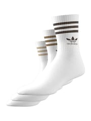 adidas Originals White Off 3 Pack Mid Cut Crew Socks 3 Pack - Image 6 of 10