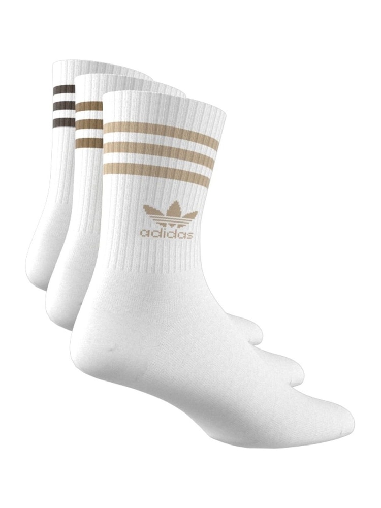adidas Originals White Off 3 Pack Mid Cut Crew Socks 3 Pack - Image 9 of 10