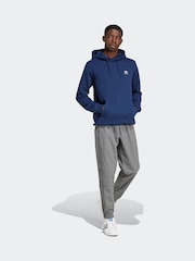 adidas originals Dark Blue 100% Cotton Trefoil Essentials Hoodie - Image 3 of 7