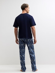 River Island Blue Fairisle Penguin Pyjamas Set - Image 3 of 5