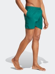 adidas Light Green Solid CLX Short Length Swim Shorts - Image 1 of 6