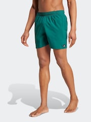 adidas Light Green Solid CLX Short Length Swim Shorts - Image 3 of 6