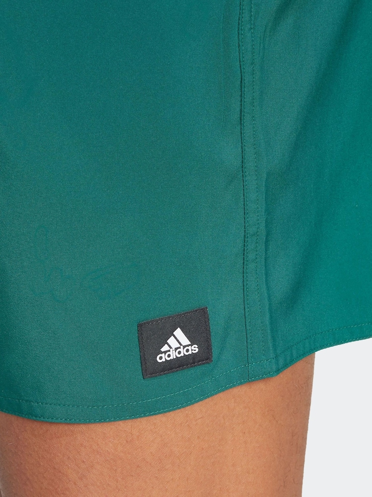 adidas Light Green Solid CLX Short Length Swim Shorts - Image 4 of 6