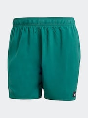 adidas Light Green Solid CLX Short Length Swim Shorts - Image 6 of 6