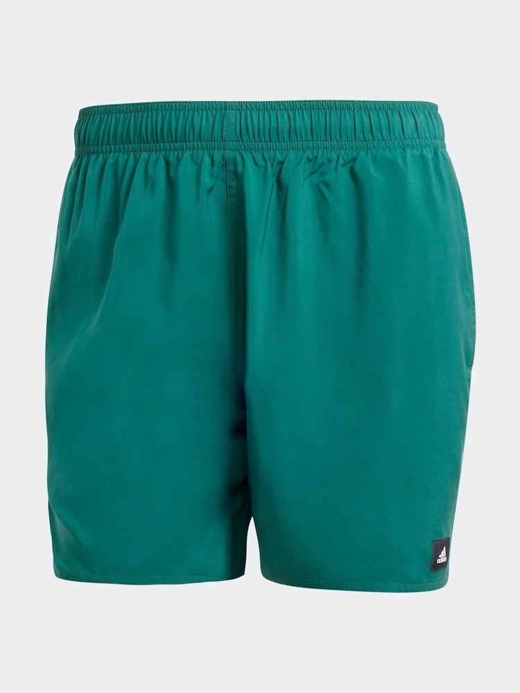 adidas Light Green Solid CLX Short Length Swim Shorts - Image 6 of 6