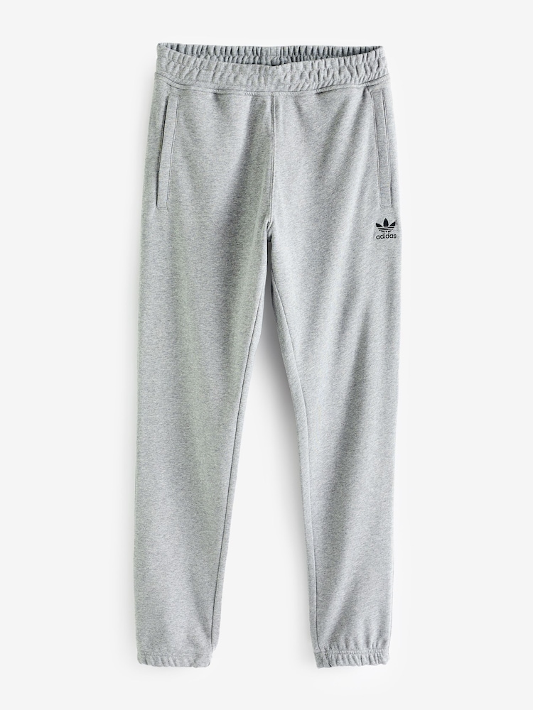 adidas original Grey Trefoil Essentials 100% Cotton Joggers - Image 4 of 4