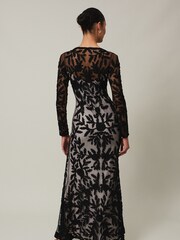 Phase Eight Black Tapework Hermione Maxi Dress - Image 2 of 6