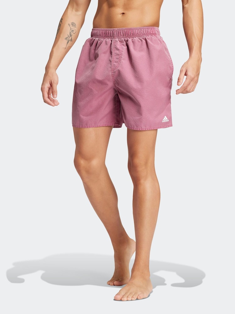adidas Pink Washed Out Cix Swim Shorts - Image 1 of 6
