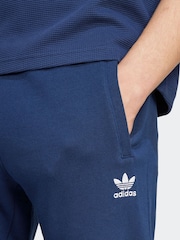adidas Blue Trefoil Essentials 100% Cotton Joggers - Image 4 of 14