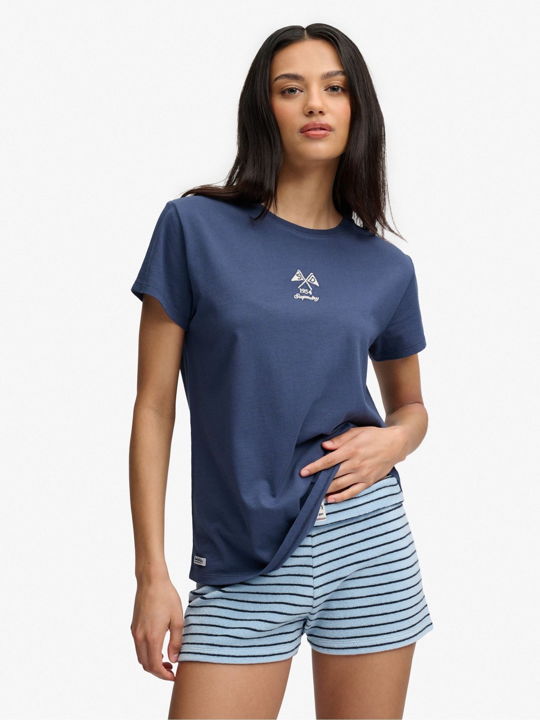 Superdry Women's Bleu T-Shirt - Image 2