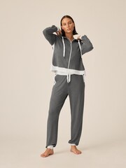 Naturana Grey Long Sleeve Loungewear Hoodie - Image 1 of 3