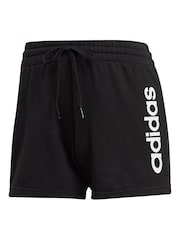 adidas Black Sportswear Essentials Linear French Terry Shorts - Image 6 of 6
