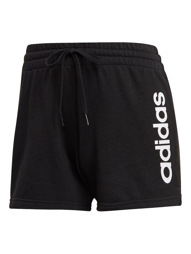 adidas Black Sportswear Essentials Linear French Terry Shorts - Image 6 of 6