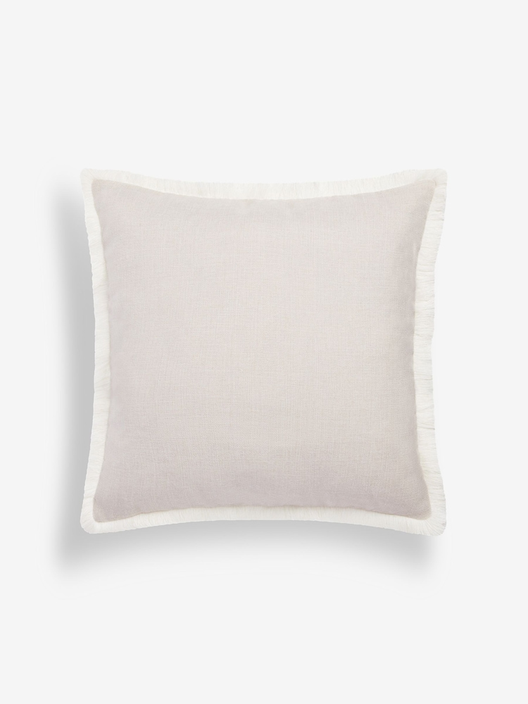 Natural Dalby Fringe Trim 50 x 50cm Cushion - Image 2 of 5