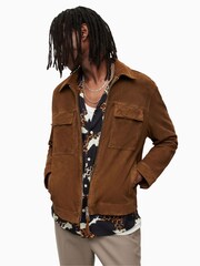 AllSaints Brown Cozza Jacket - Image 4 of 7