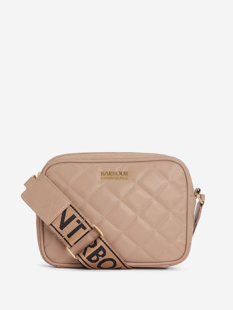 Licht beige - Barbour® International Sloane doorgestikte schoudertas met logo - Image 15 of 23