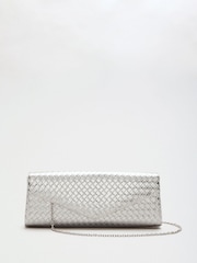 Lipsy Silver Envelope Clutch - Image 1 of 4