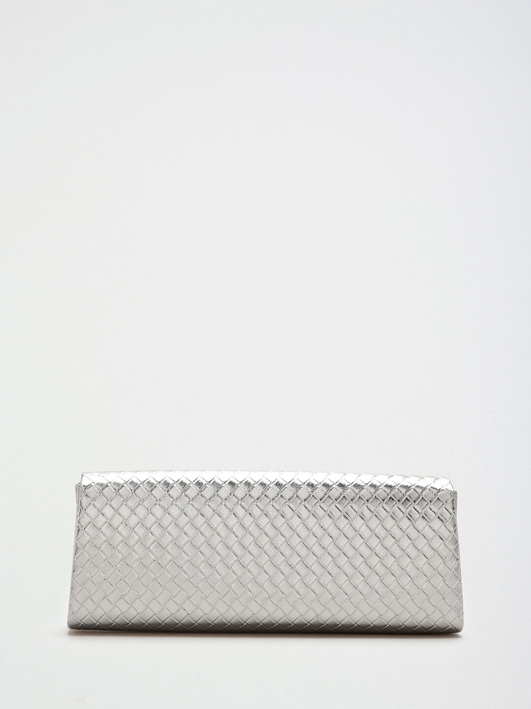 Lipsy Silver Envelope Clutch - Image 2 of 4