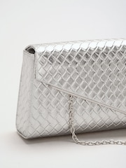 Lipsy Silver Envelope Clutch - Image 3 of 4