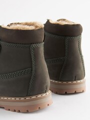 Vert kaki - Bottes de travail en cuir à fermeture scratch™ doublées thermiques - Image 4 of 7