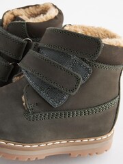 Vert kaki - Bottes de travail en cuir à fermeture scratch™ doublées thermiques - Image 6 of 7