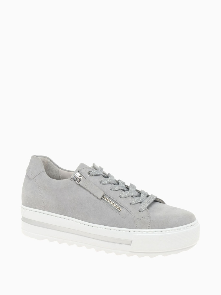 Gabor Wide Fit Heather Suede Trainers - Image 1 of 4