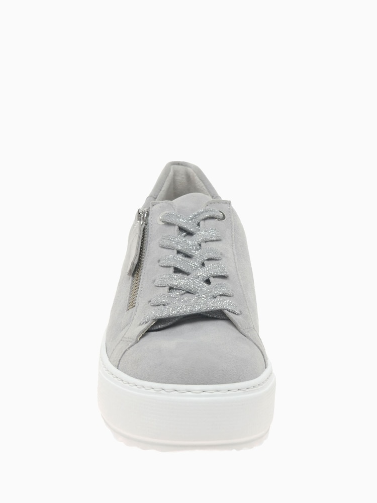Gabor Wide Fit Heather Suede Trainers - Image 4 of 4