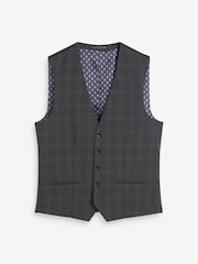 Charcoal Grey Waistcoat Signature Tollegno Fabric Slim Fit Suit - Image 4 of 6