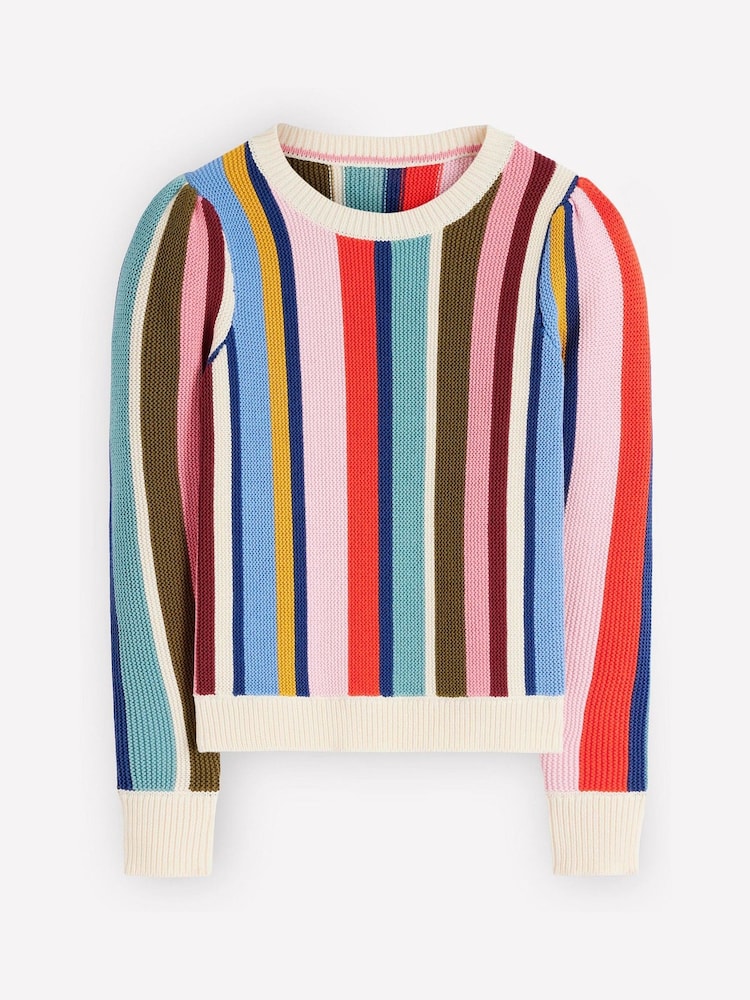 Cream/Streifen - Boden Stitch Detail Jumper - Bild 1 von 2