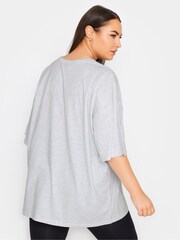 Yours Curve Grey Chicago Boxy T-Shirt - Image 2 of 4
