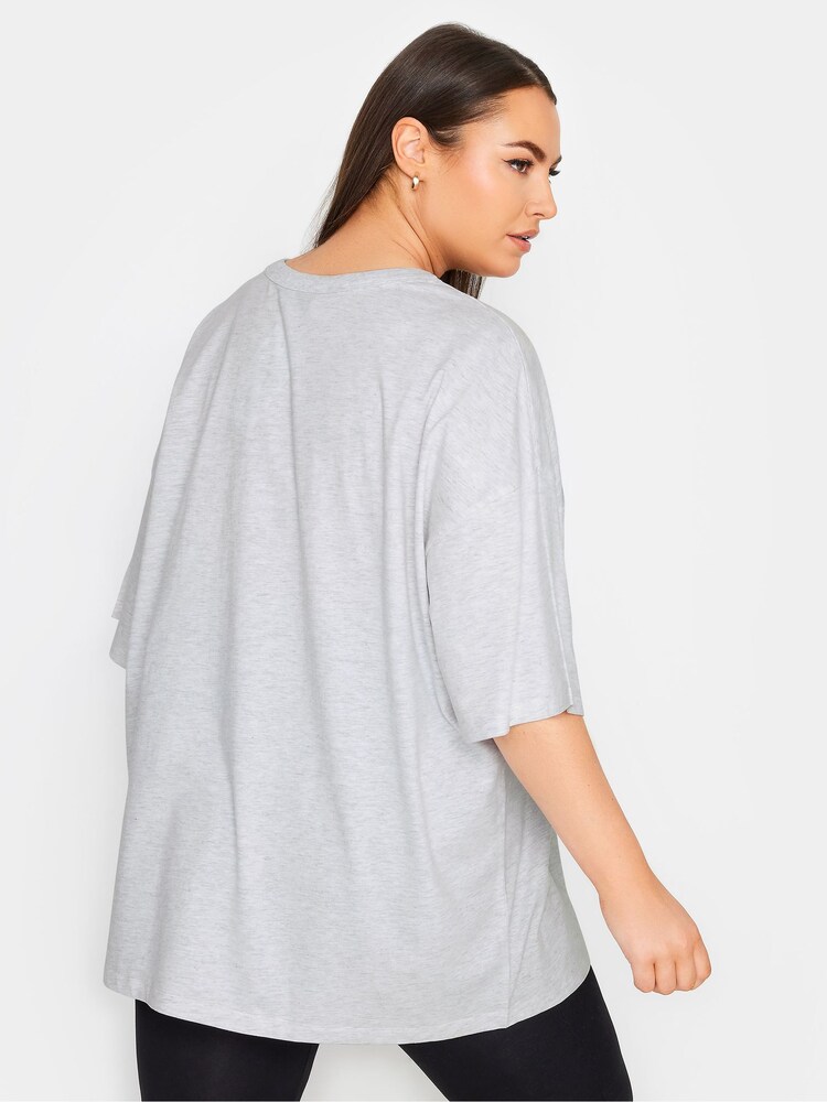 Yours Curve Grey Chicago Boxy T-Shirt - Image 2 of 4