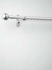 Brushed Silver 10 Pack 28mm Diameter Metal Curtain Pole Rings - Image 2 of 4