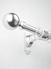 Brushed Silver 10 Pack 28mm Diameter Metal Curtain Pole Rings - Image 3 of 4