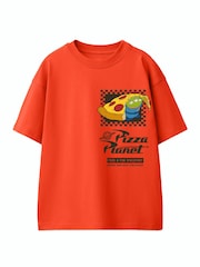 Rags & Rascals Orange Disney Toy Story Pizza Planet Alien T-Shirt - Image 1 of 3