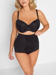 Yours Curve Black Satin High Waist Briefs - Image 2 of 3