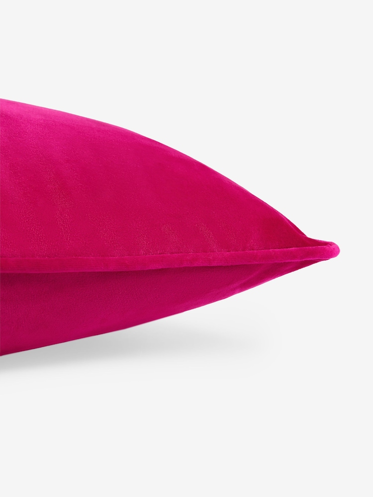Fuchsia Pink 43 x 43cm Matte Velvet Cushion - Image 2 of 6