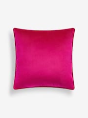 Fuchsia Pink 43 x 43cm Matte Velvet Cushion - Image 5 of 6