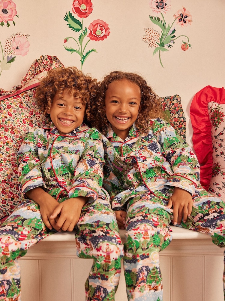 Multi Cath Kidston Childrens Family Christmas Green 100% Cotton Pyjamas - Image 1 of 12