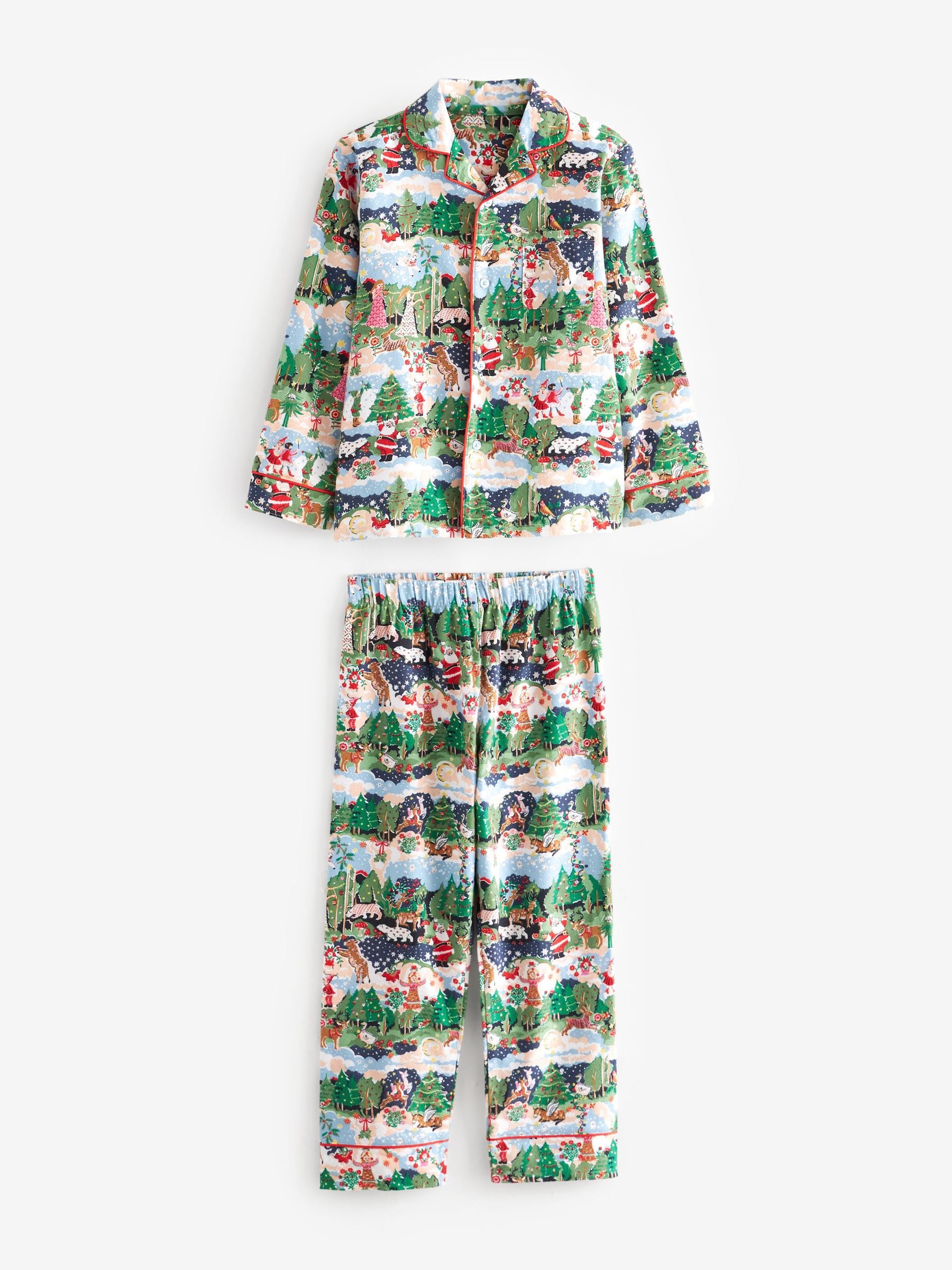 Buy Multi Cath Kidston Childrens Family Christmas Green 100 Cotton Pyjamas from Next Luxembourg