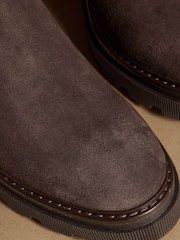 Brun semsket skinn - Russell & Bromley Mysty Knee High Boots - Bilde 4 av 7